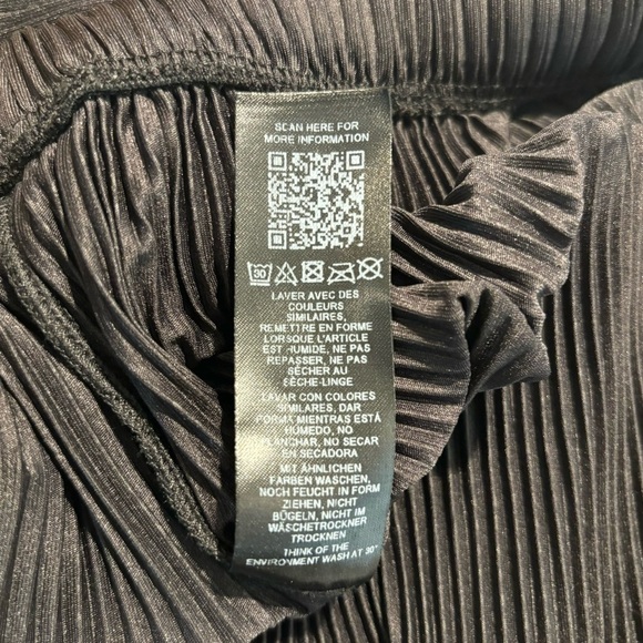 ASOS Sz 14 Mini Pleats Slinky Wide Leg Elasticized Waist Palazzo Style Pants - Picture 10 of 10